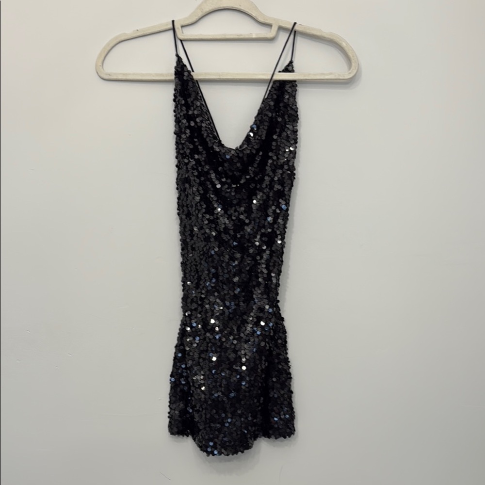 Black Sequin Dress